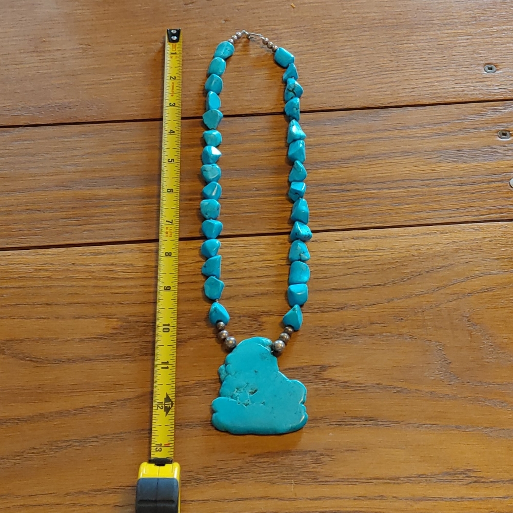 Chunky Turquoise Slab Necklace
